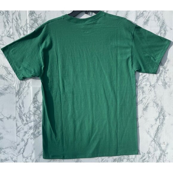 Champion Mens Green Crewneck T-Shirt Medium Cotton Short Sleeve Casual Wear - Picture 2 of 12